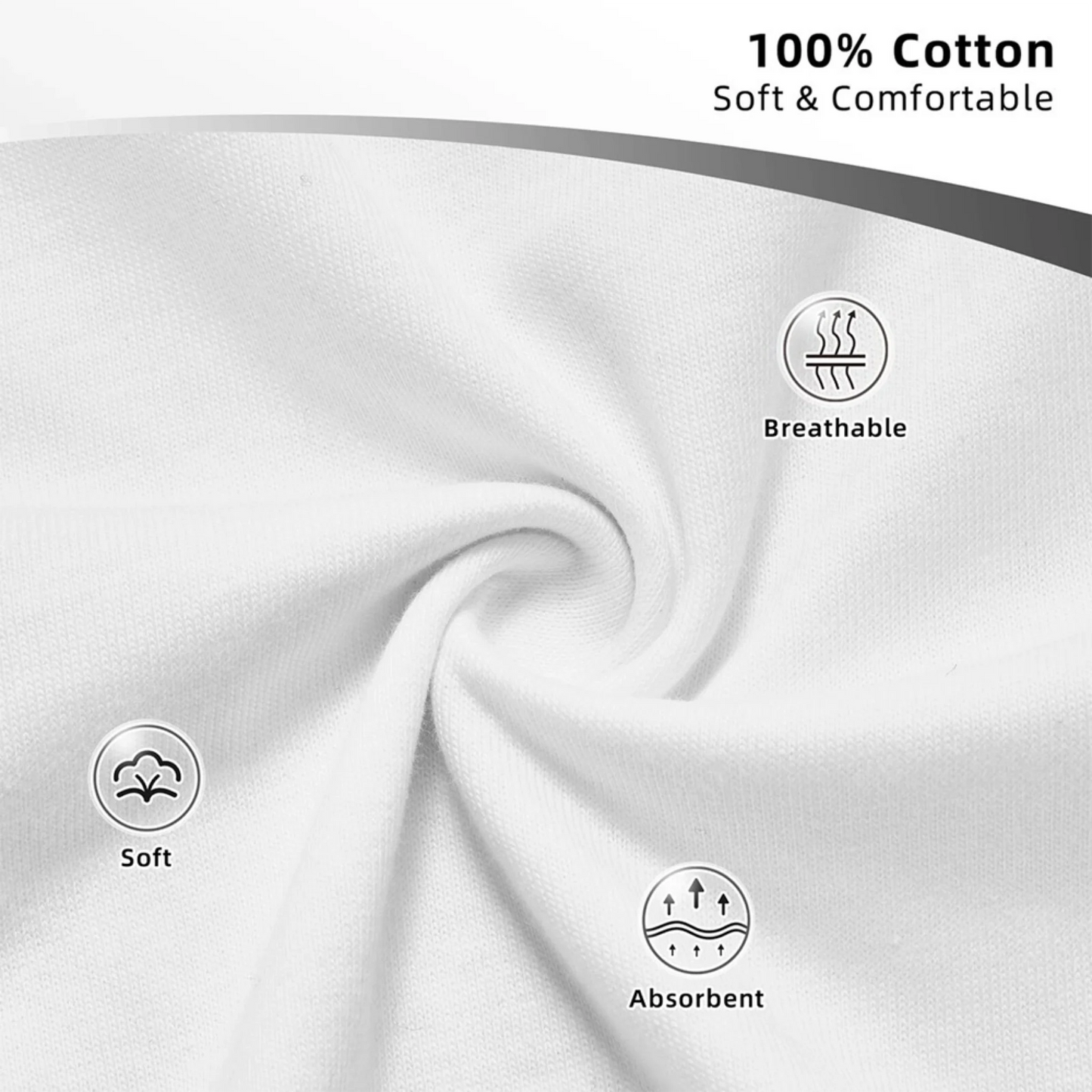 Soft and breathable 100% cotton fabric of custom t-shirt
