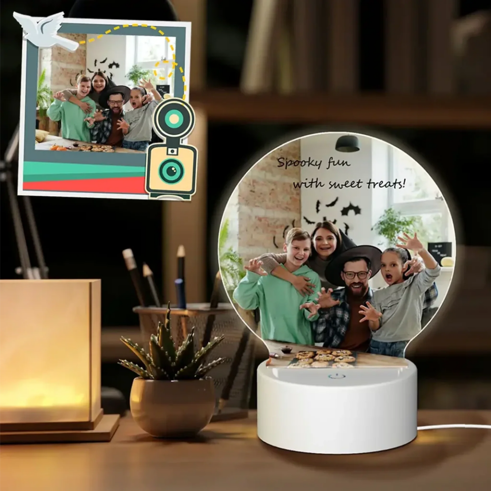 personalized night lamp for family