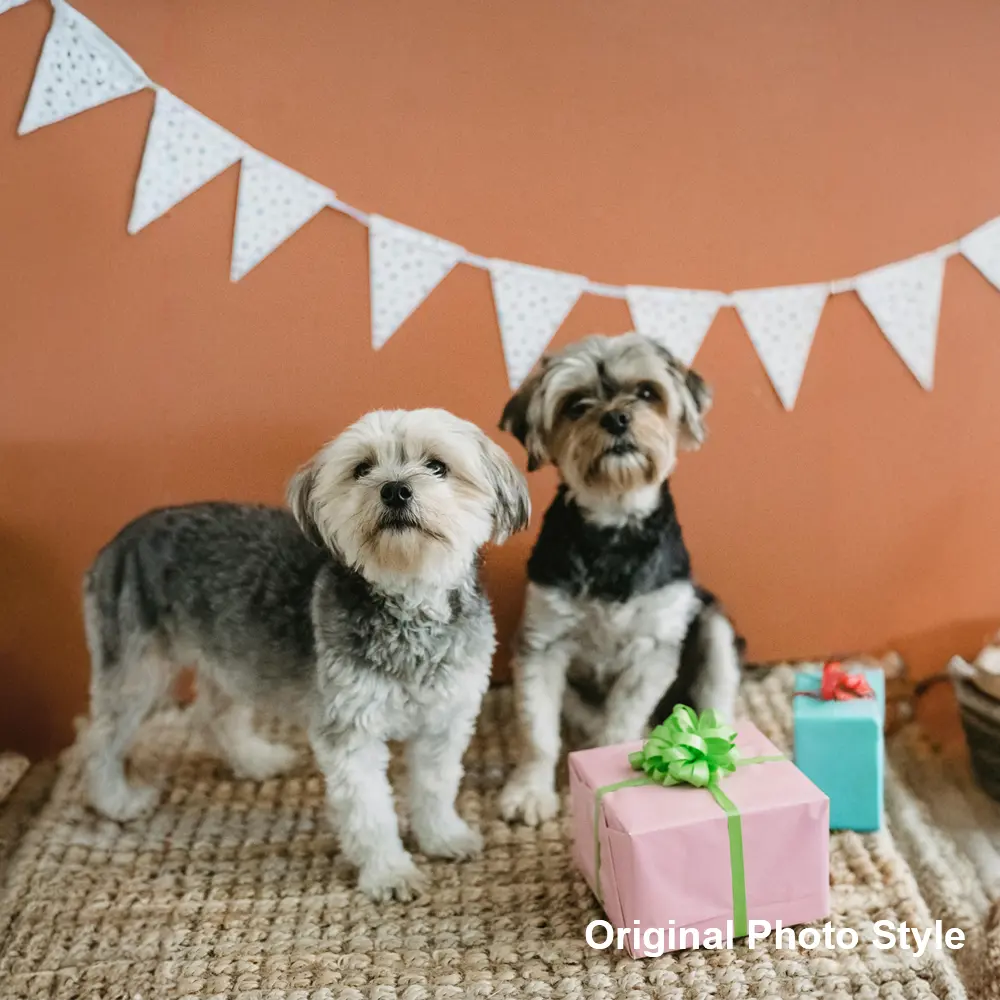 Custom christmas ornament featuring the original customer photo printed clearly on the ornament