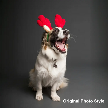 Glass ornament showing the original customer photo printed on a clear personalized Christmas ornament