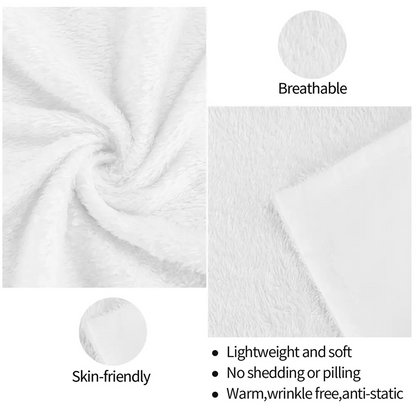 Custom Halloween blanket featuring soft, lightweight flannel, breathable and skin-friendly material, resistant to pilling, shedding, wrinkles, and static.