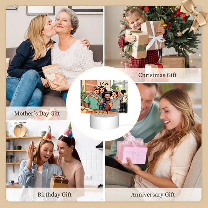 Personalized rectangular night light for gifts and special occasions, ideal for birthday, anniversary, Mother’s Day, Christmas, and meaningful keepsakes